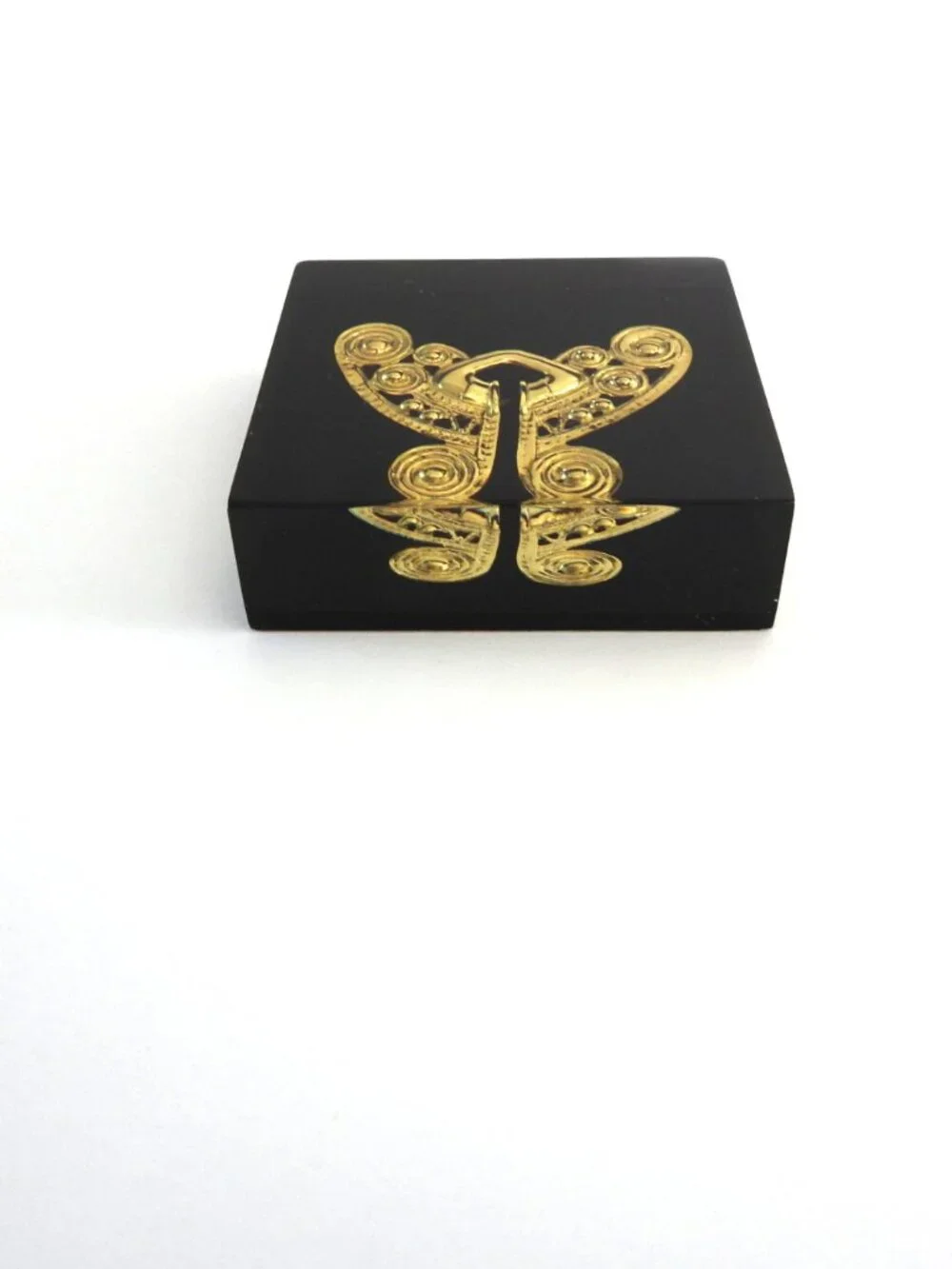 Vintage Colombian Gold Museum Butterfly Paperweight Tairona Pre-Columbian Repr